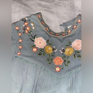 Floral embroidered blouse